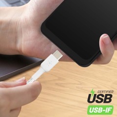 Belkin BOOST CHARGE 1m USB Type-C Cable - Premium Quality, Fast Charging, Durable & Stylish White Design